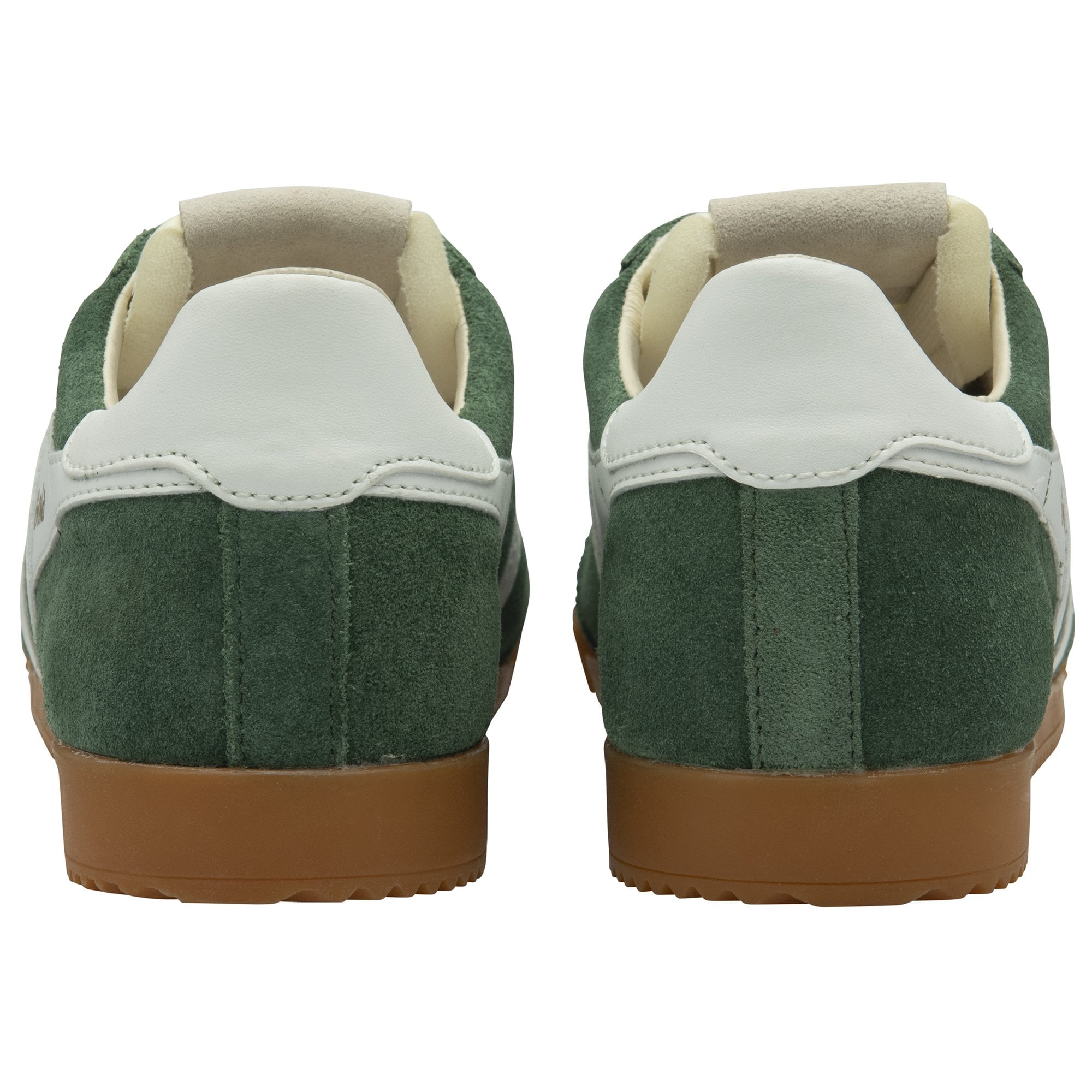 Gola Elan Ladies Evergreen/White Leather Lace Up Trainers-elevate your sole