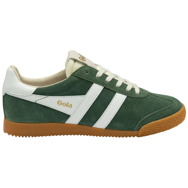Gola Elan Ladies Evergreen/White Leather Lace Up Trainers-elevate your sole