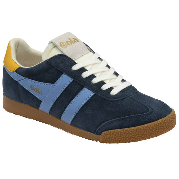 Gola Elan Ladies Navy/Vista Blue/Sun Suede Lace Up Trainers-elevate your sole