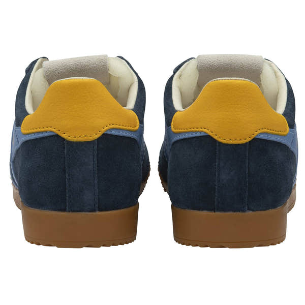 Gola Elan Ladies Navy/Vista Blue/Sun Suede Lace Up Trainers-elevate your sole