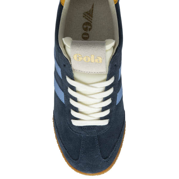 Gola Elan Ladies Navy/Vista Blue/Sun Suede Lace Up Trainers-elevate your sole