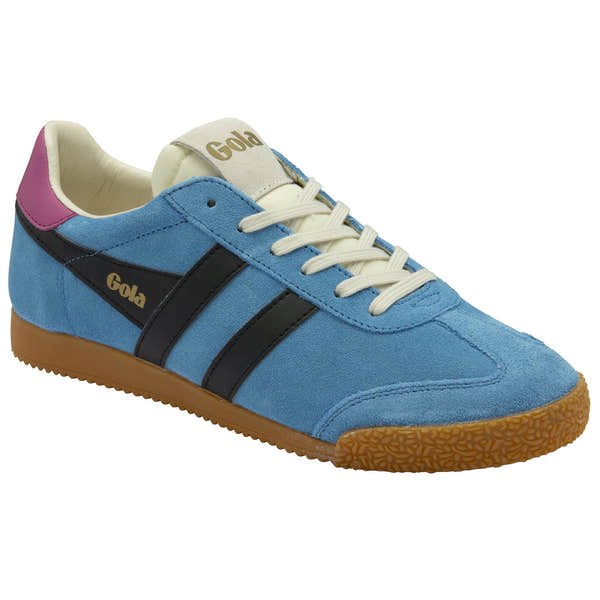 Gola Elan Ladies Santorini/Black/Fuchsia Leather Lace Up Trainers-elevate your sole