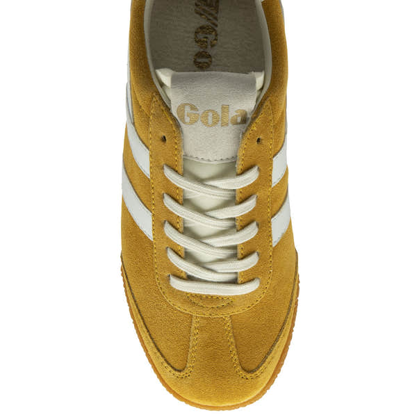 Gola Elan Ladies Sun/White Leather Lace Up Trainers-elevate your sole
