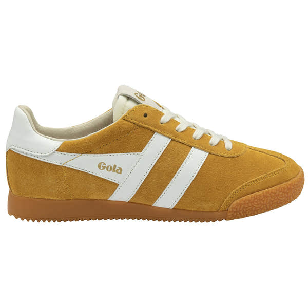 Gola Elan Ladies Sun/White Leather Lace Up Trainers-elevate your sole