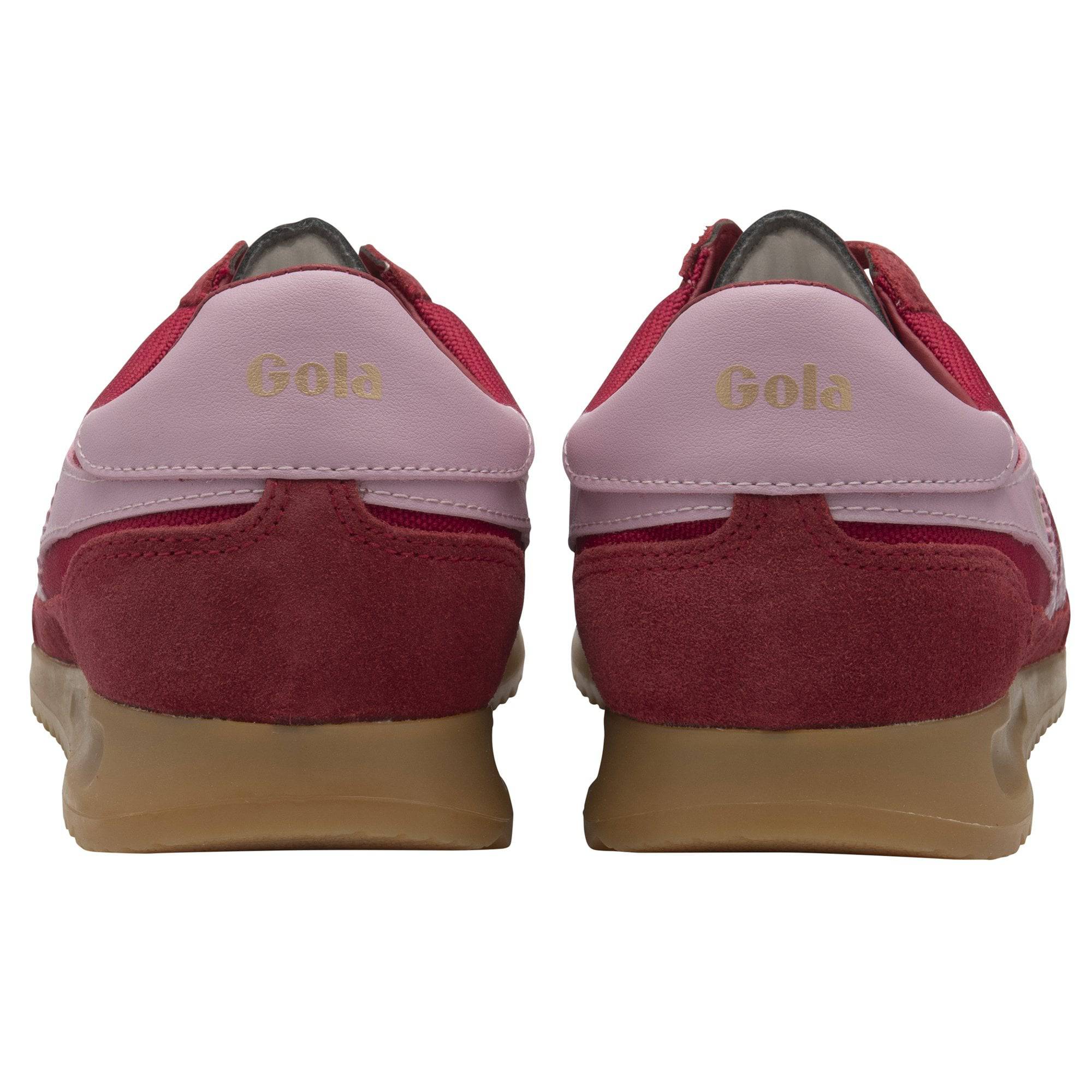 Gola Tornado Ladies Deep Red/Candy Suede Lace Up Trainers-elevate your sole