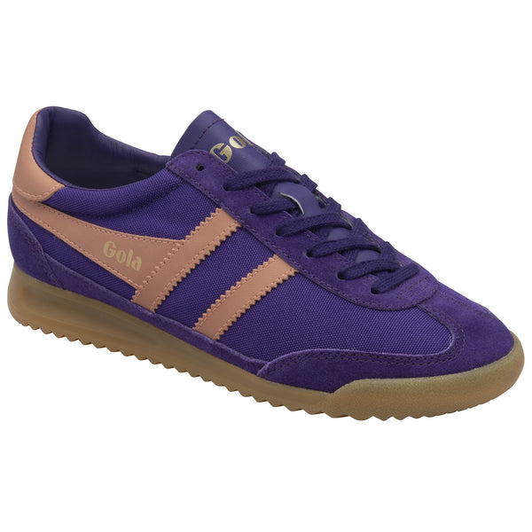 Gola Tornado Ladies Royal Purple/Terracotta Suede Lace Up Trainers-elevate your sole