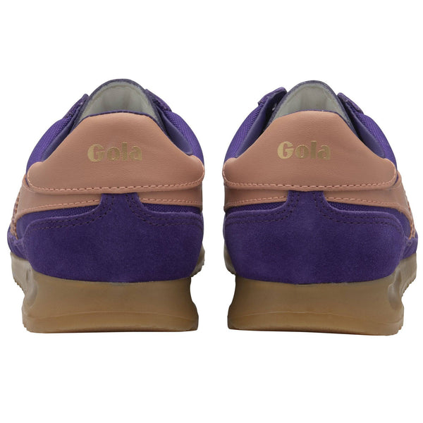 Gola Tornado Ladies Royal Purple/Terracotta Suede Lace Up Trainers-elevate your sole