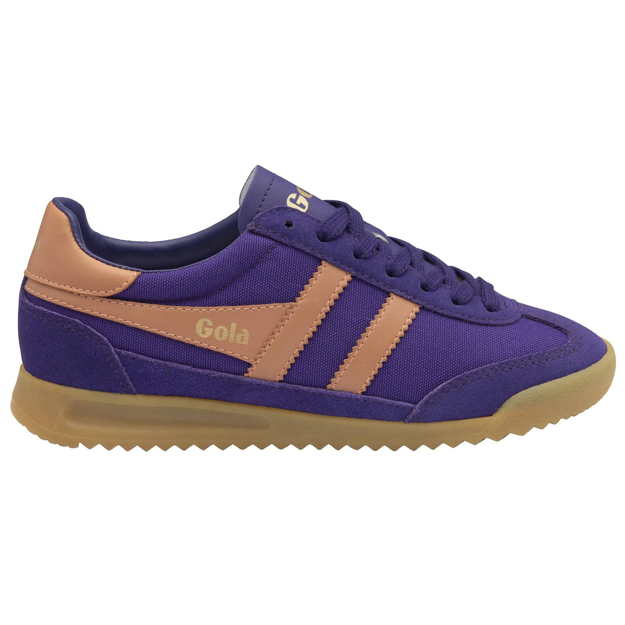 Gola Tornado Ladies Royal Purple/Terracotta Suede Lace Up Trainers-elevate your sole