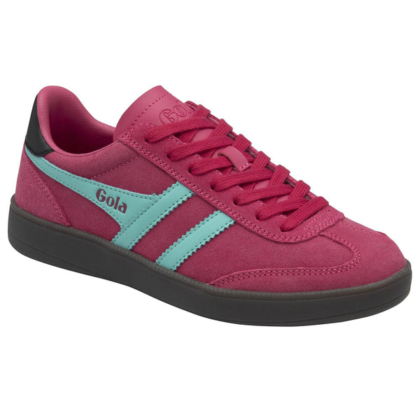 Gola Viper Ladies Fuchsia/Sea Mist/Black/Dk.Gum Suede Lace Up Trainers-elevate your sole