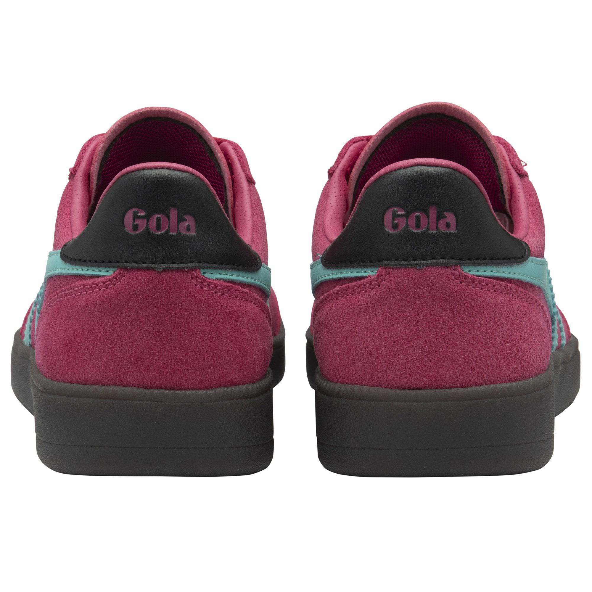 Gola Viper Ladies Fuchsia/Sea Mist/Black/Dk.Gum Suede Lace Up Trainers-elevate your sole