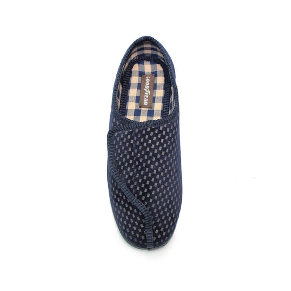 Good Year Columbus KMG125 Mens Navy Touch Fastening Slipper-elevate your sole