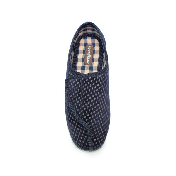 Good Year Columbus KMG125 Mens Navy Touch Fastening Slipper-elevate your sole