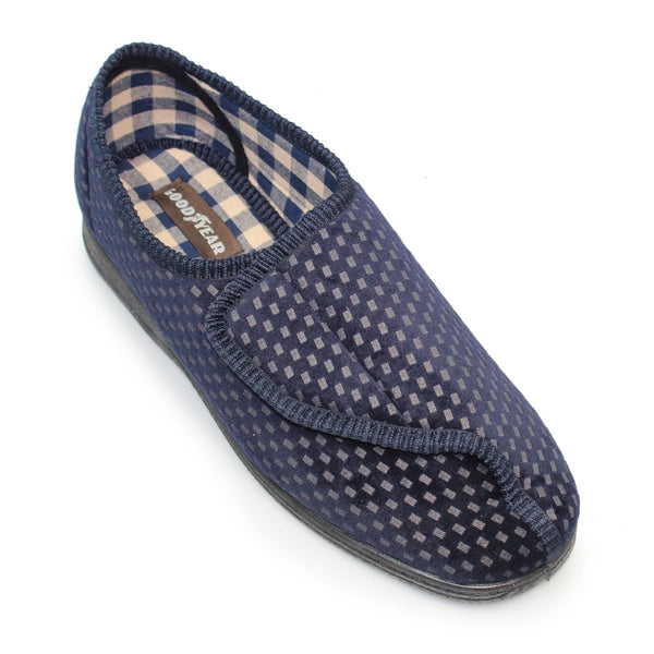 Good Year Columbus KMG125 Mens Navy Touch Fastening Slipper-elevate your sole