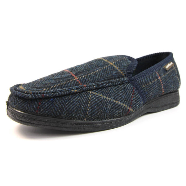 Goodyear Eisenhower KMG137 Mens Navy Textile Slip On Slippers-elevate your sole