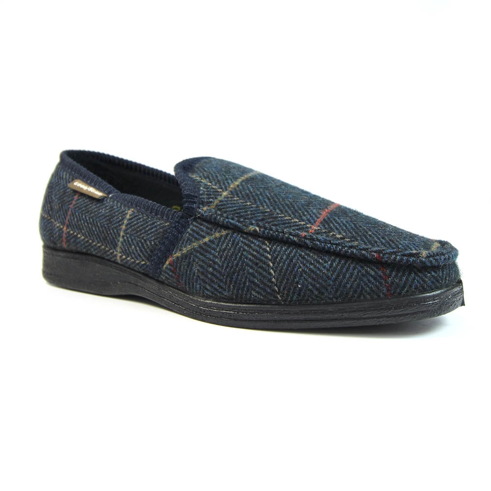 Goodyear Eisenhower KMG137 Mens Navy Textile Slip On Slippers-elevate your sole
