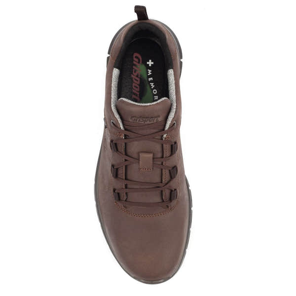 Grisport BMG087 Cloudstep Brown Leather Lace-Up Shoe, men's rugged brown outdoor footwear with cushioned insole.