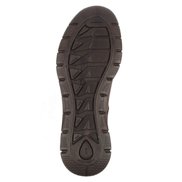 Grisport BMG087 Cloudstep Brown Leather Lace-Up Shoes with rugged rubber sole and anti-static outsole.