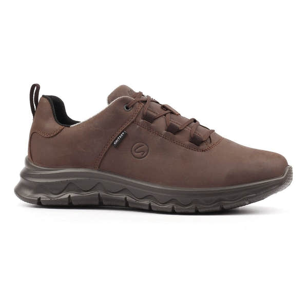Grisport BMG087 Cloudstep Brown Leather Lace-Up Shoes for Men, ergonomic design, cushioned sole, lightweight, outdoor footwear.