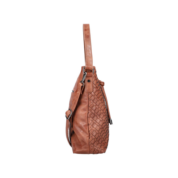 Rieker H1514-22 Ladies Tan Handbag With Cross Over Tan Strap