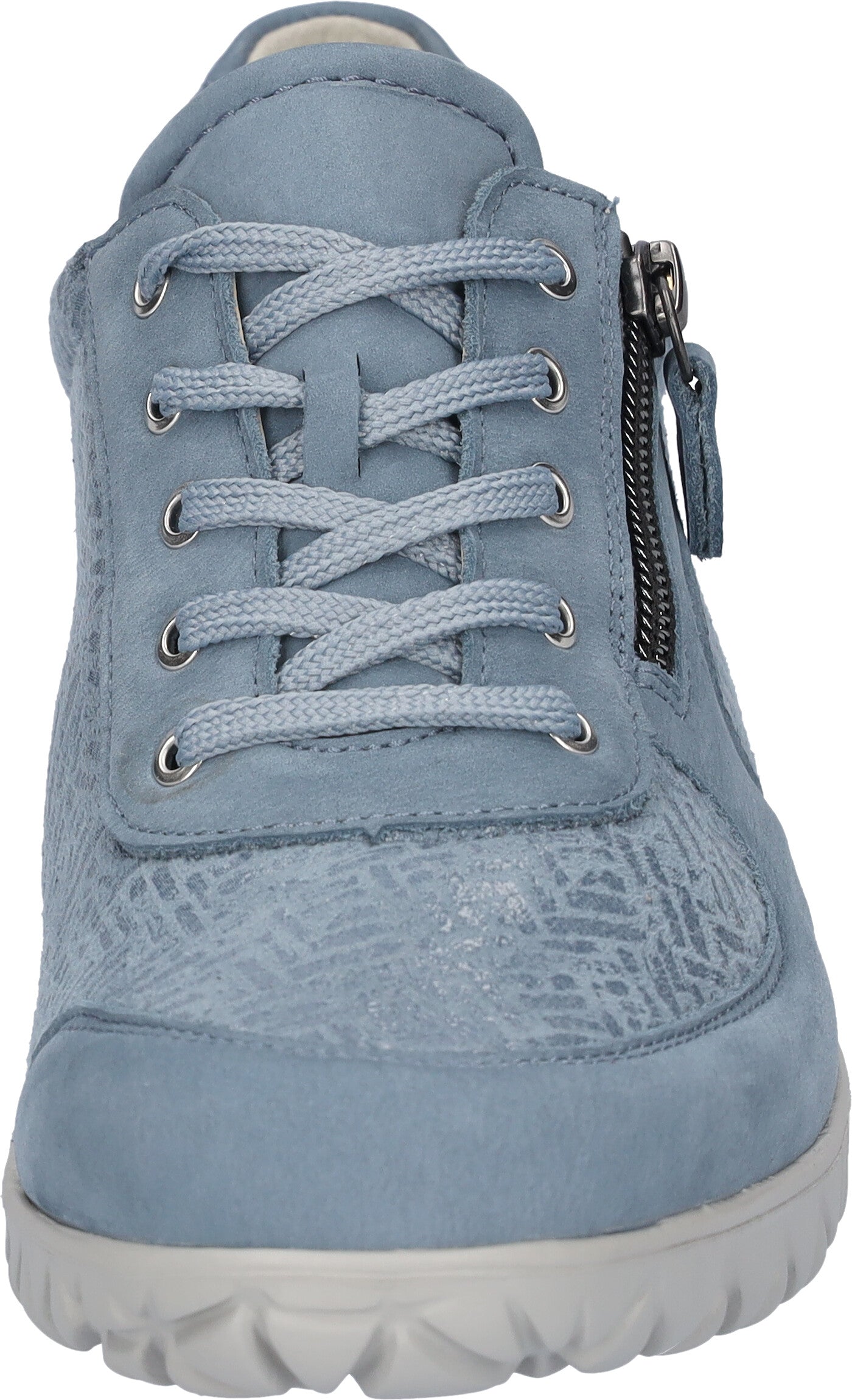 Waldlaufer H89001 227 263 Havy Soft Ladies Denim Blue Nubuck Arch Support Slip On Shoes