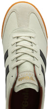 Gola Harrier Mens Off White Leather Lace Up Trainers