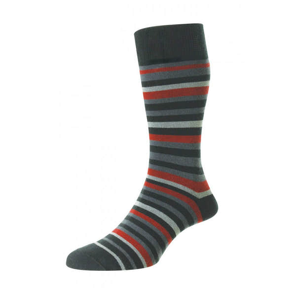 HJ Socks HJ640 Multi Stripe Comfort Top Socks-elevate your sole