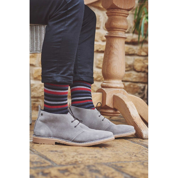HJ Socks HJ640 Multi Stripe Comfort Top Socks-elevate your sole