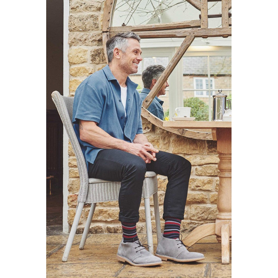 HJ Socks HJ640 Multi Stripe Comfort Top Socks-elevate your sole