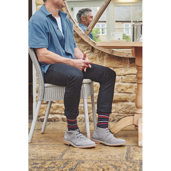 HJ Socks HJ640 Multi Stripe Comfort Top Socks-elevate your sole