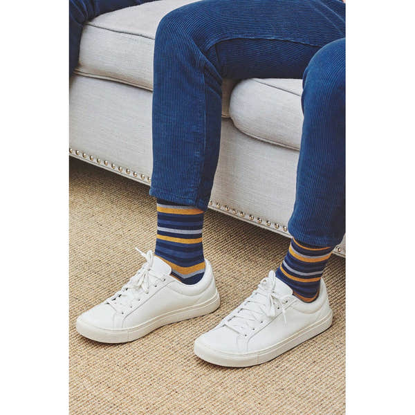 HJ Socks HJ640 Multi Stripe Comfort Top Socks-elevate your sole