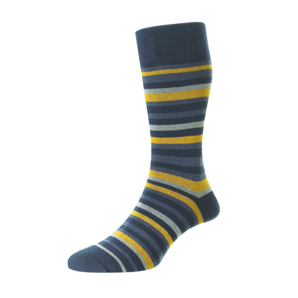 HJ Socks HJ640 Multi Stripe Comfort Top Socks-elevate your sole
