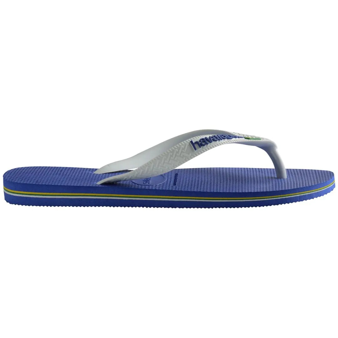 Havaianas Brasil Logo Unisex Marine Blue Toe Post Sandals