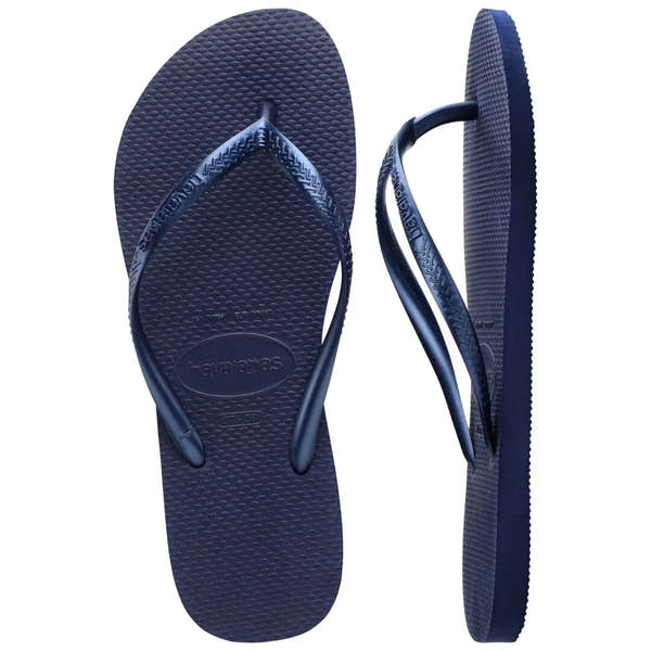 Havaianas Slim Ladies Navy Toe Post Sandals