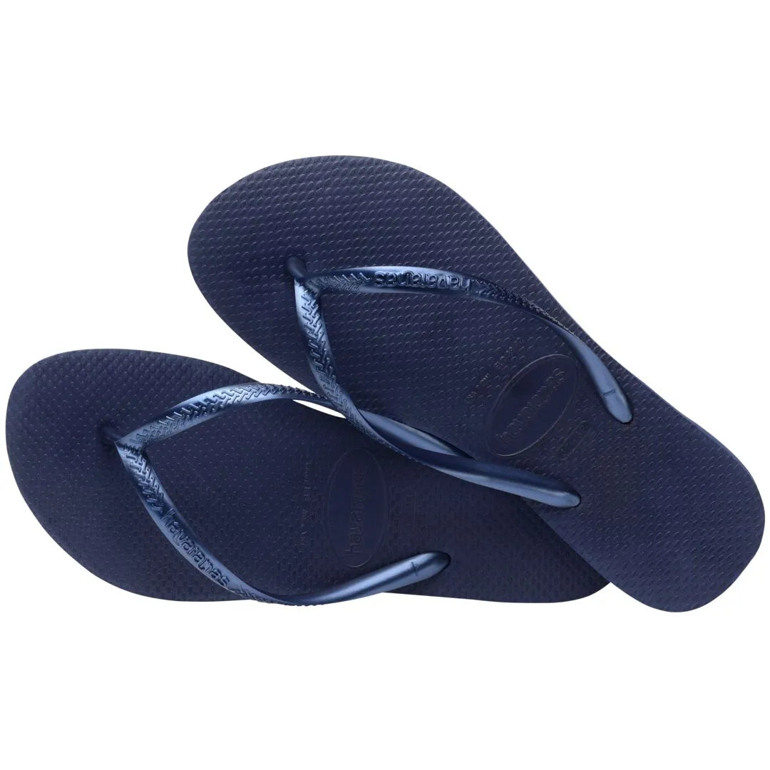 Havaianas Slim Ladies Navy Toe Post Sandals