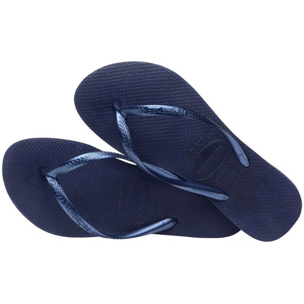 Havaianas Slim Ladies Navy Toe Post Sandals