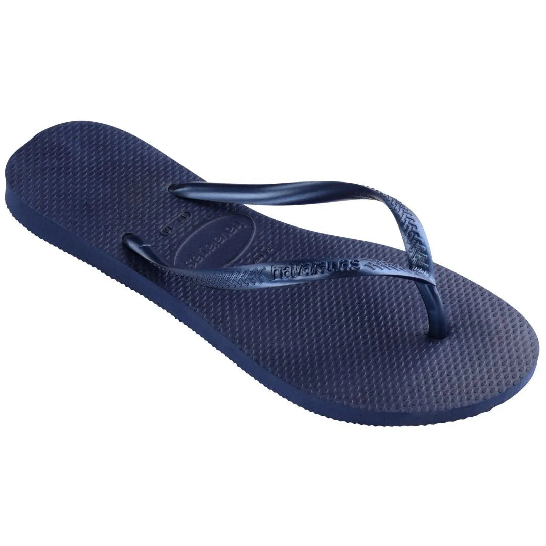 Havaianas Slim Ladies Navy Toe Post Sandals