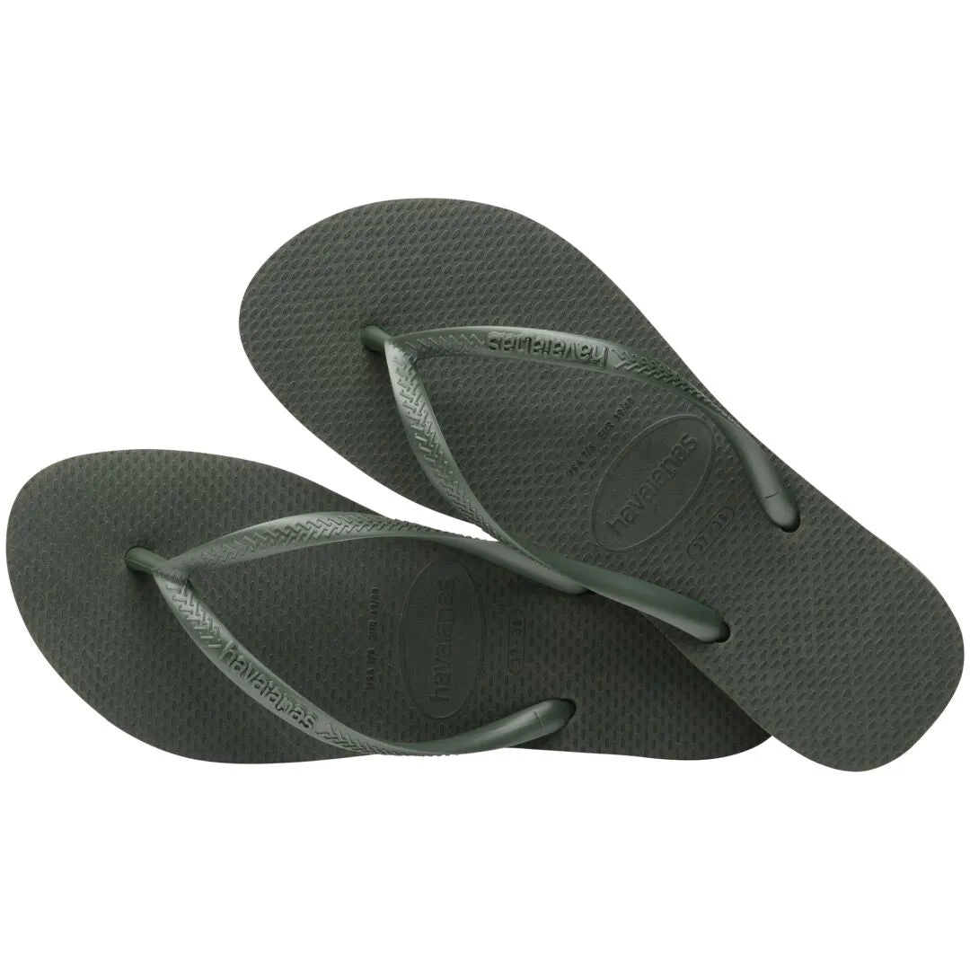 Havaianas Slim Ladies Olive Toe Post Sandals