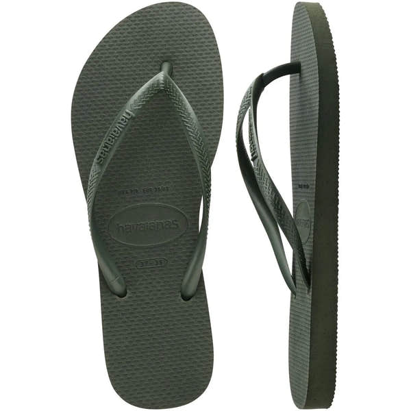 Havaianas Slim Ladies Olive Toe Post Sandals