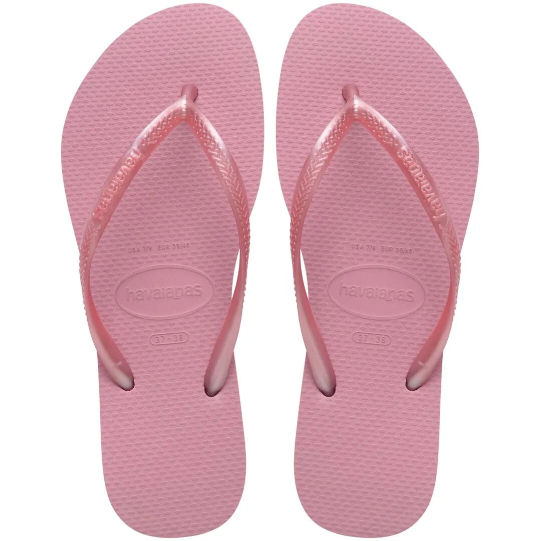 Havaianas Slim Ladies Rose Chiffon Toe Post Sandals