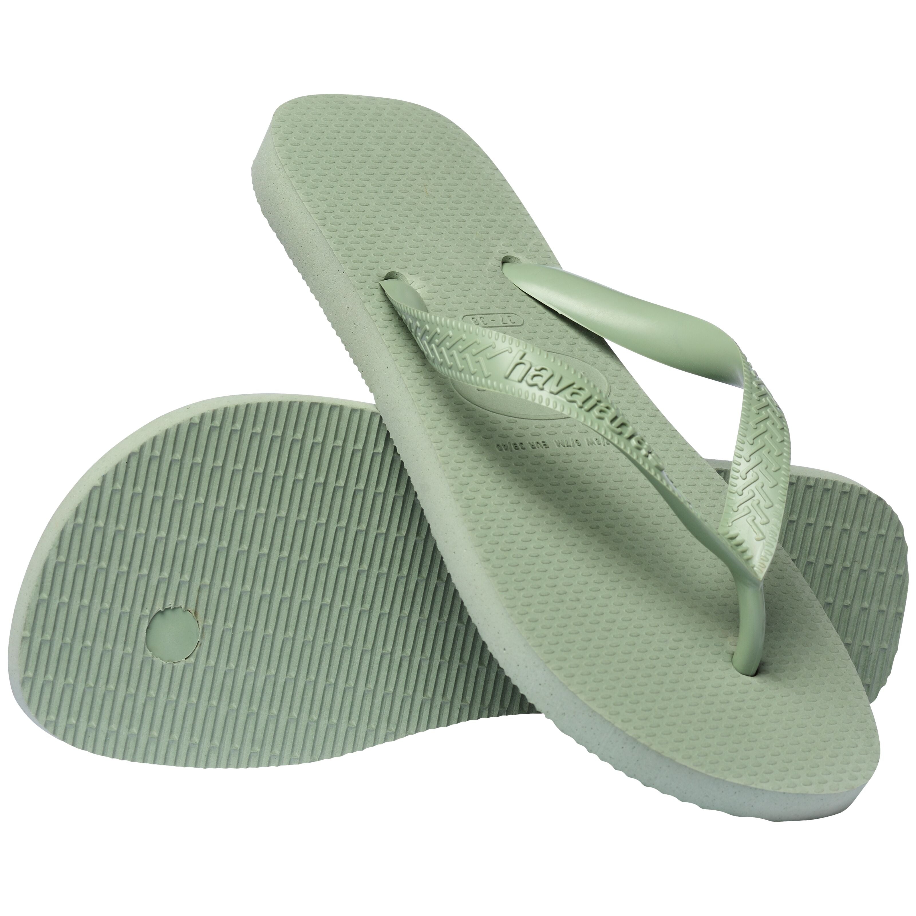 Havaianas Top Senses Ladies Smoke Green Toe Post Sandals