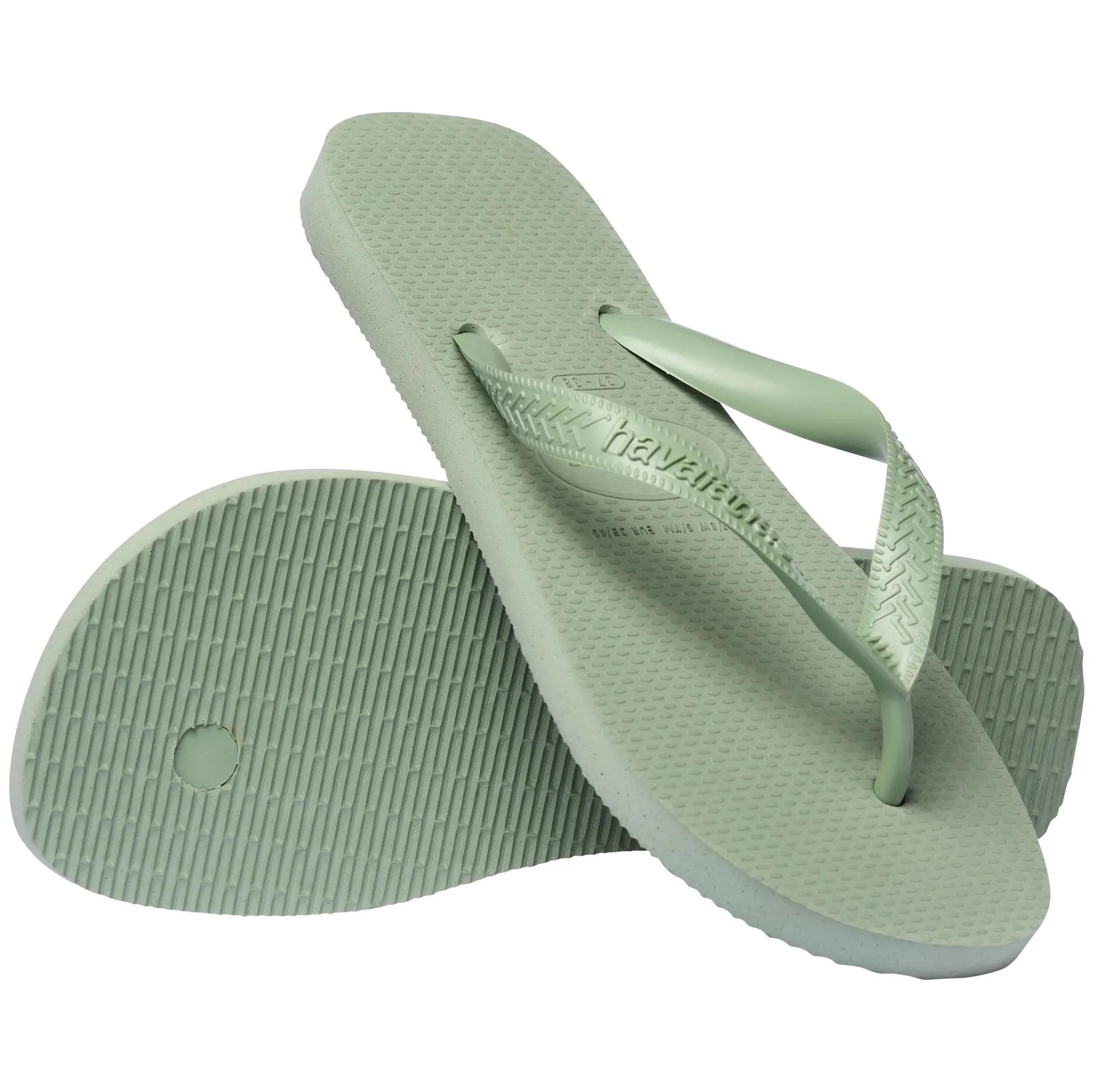 Havaianas Top Senses Ladies Smoke Green Toe Post Sandals