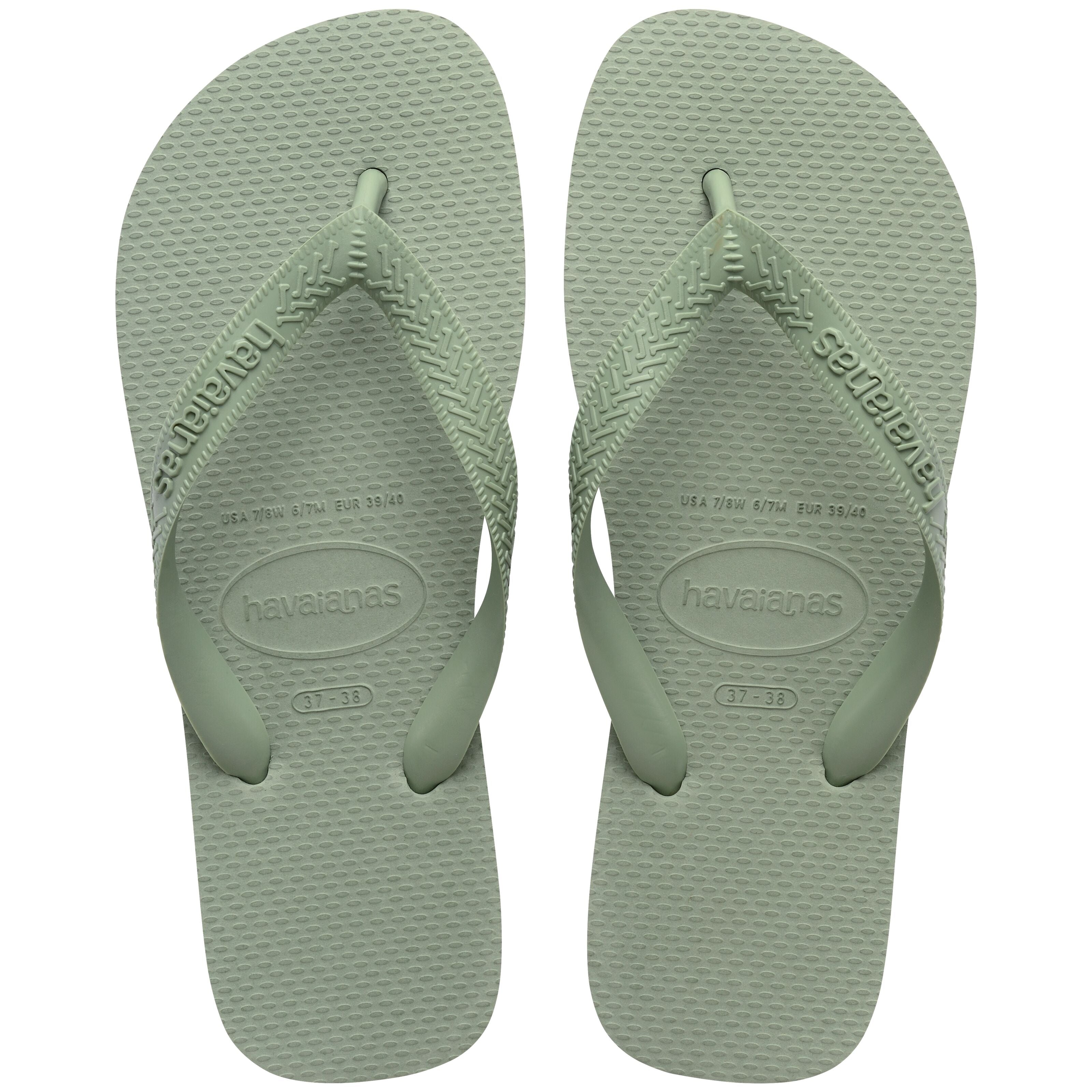 Havaianas Top Senses Ladies Smoke Green Toe Post Sandals