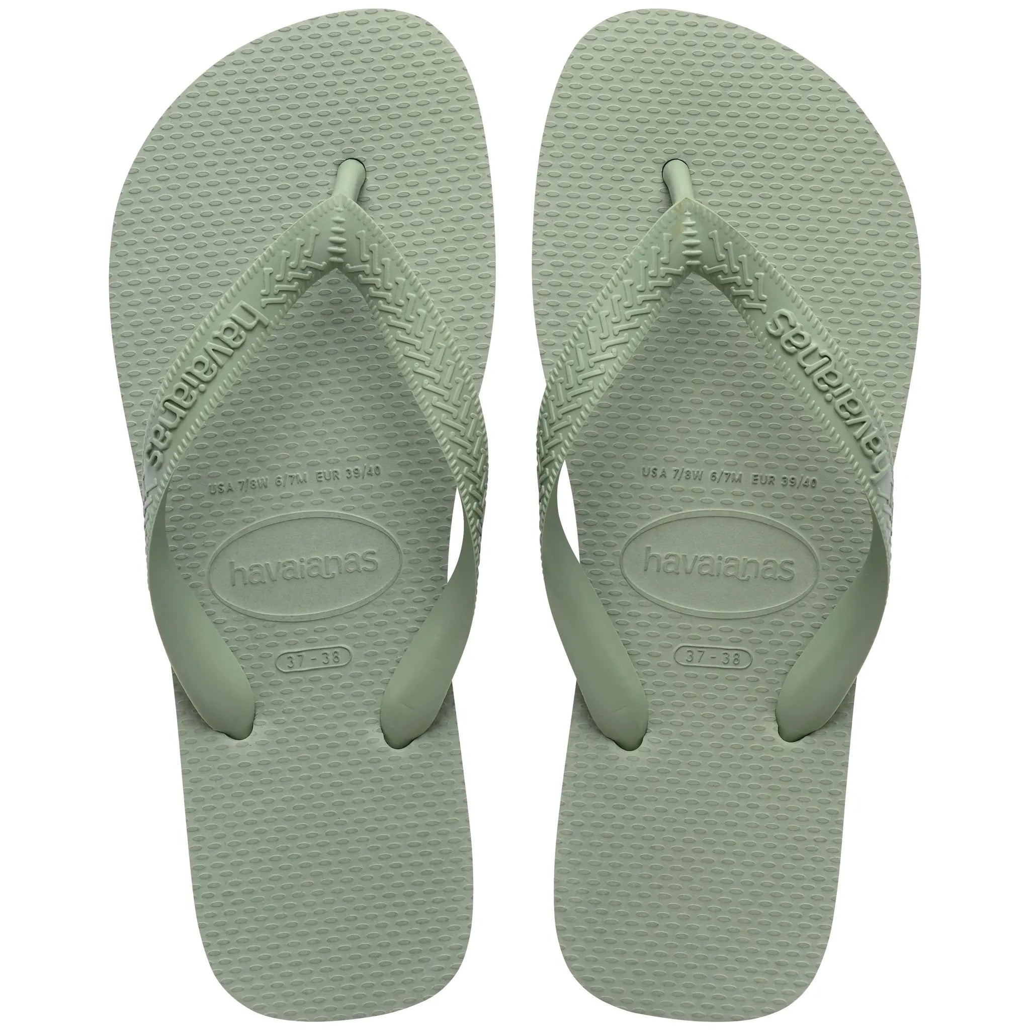 Havaianas Top Senses Ladies Smoke Green Toe Post Sandals