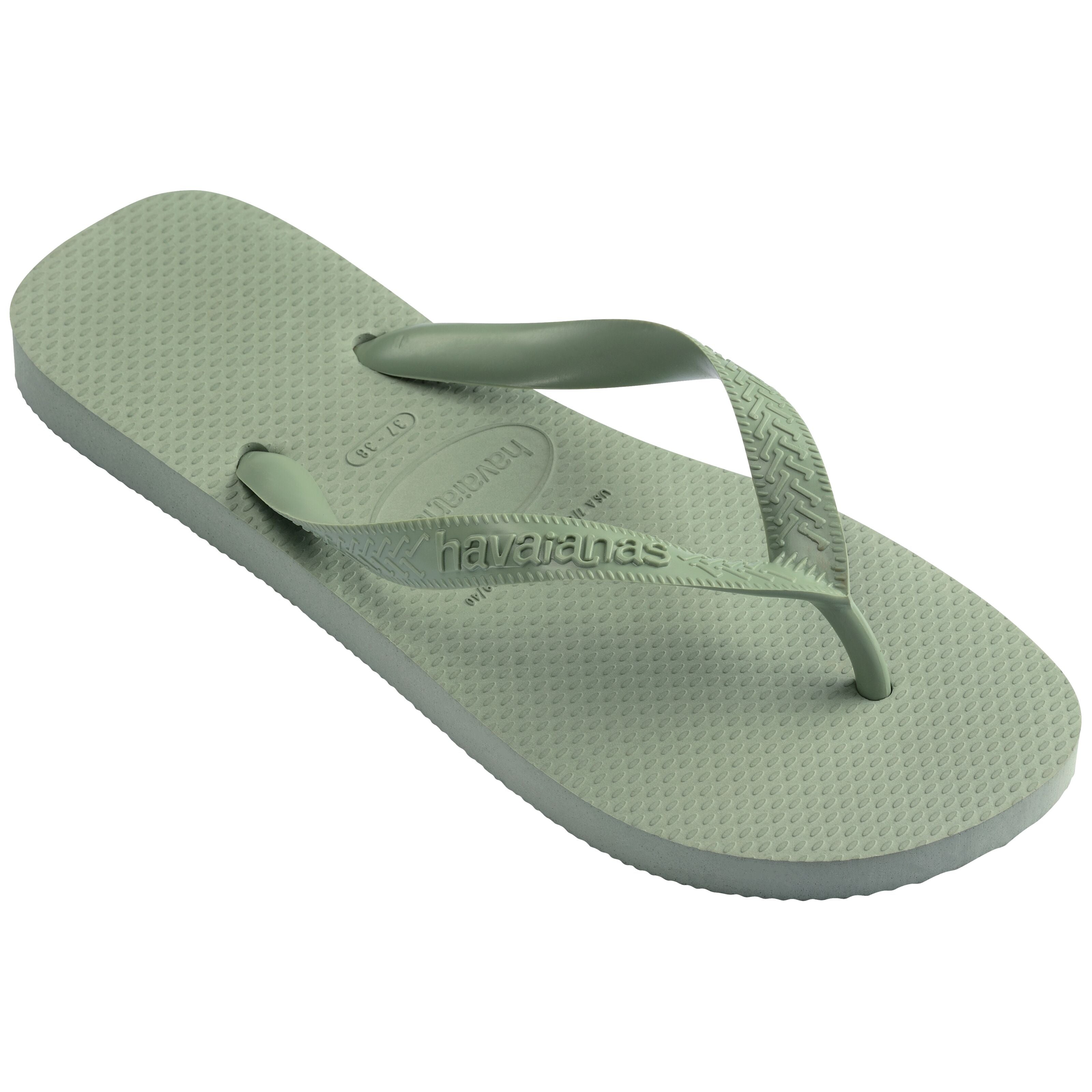 Havaianas Top Senses Ladies Smoke Green Toe Post Sandals