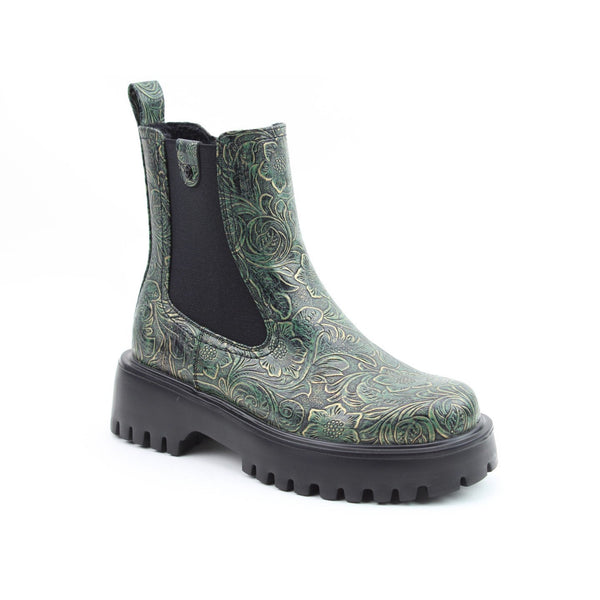 Heavenly Feet Alana Ladies Forest Vegan Zip & Lace Ankle Boots-elevate your sole
