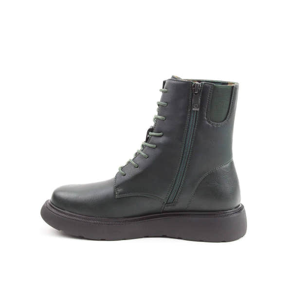 Heavenly Feet Fern Ladies Dark Ocean Navy Vegan Zip & Lace Ankle Boots-elevate your sole