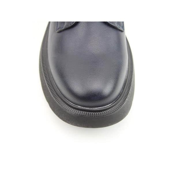 Heavenly Feet Fern Ladies Navy Vegan Zip & Lace Ankle Boots, round toe, rubber sole, stylish faux leather, zipper and lace-up closure.