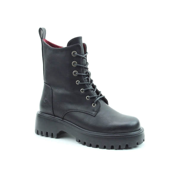 Heavenly Feet Krissy Ladies Black Vegan Zip & Lace Ankle Boots-elevate your sole