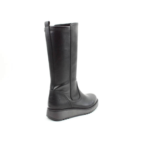 Heavenly Feet Luna Ladies Black Vegan Side Zip Knee High Boots-elevate your sole