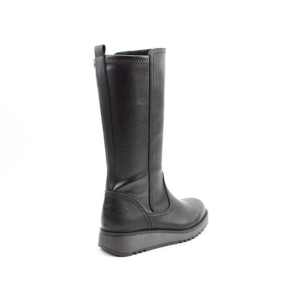 Heavenly Feet Luna Ladies Black Vegan Side Zip Knee High Boots-elevate your sole